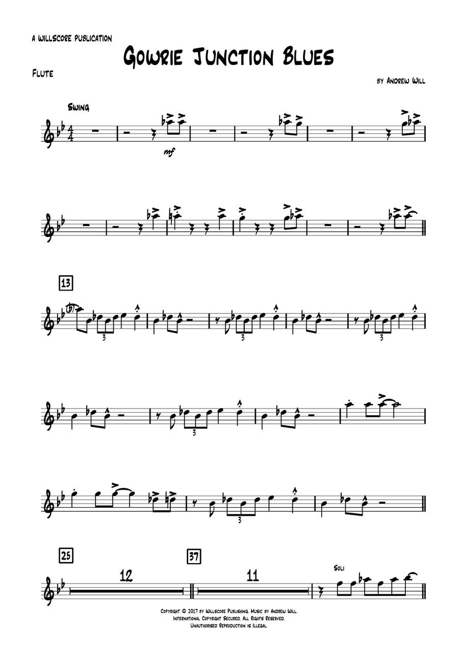 Gowrie Junction Blues - Easy Show Band Jazz Ensemble scores gallery preview page 6