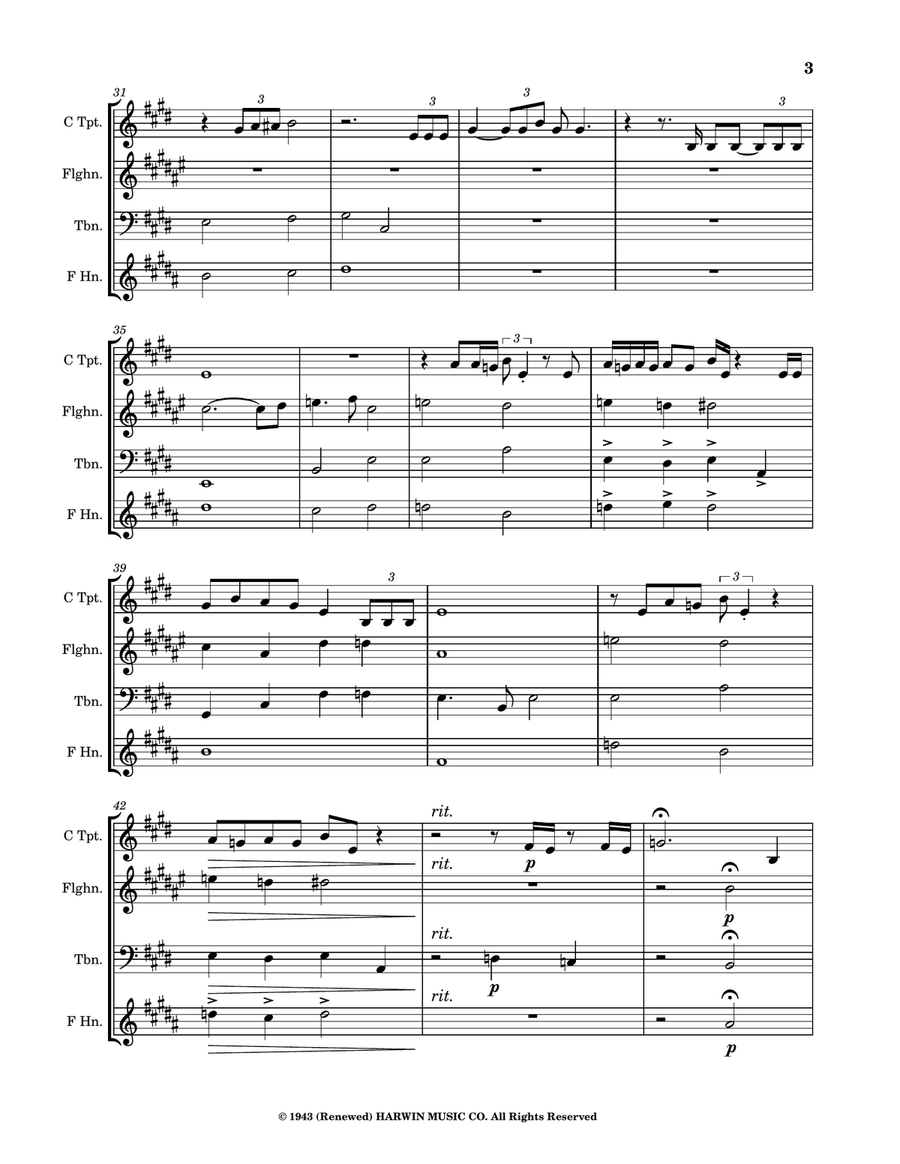 One For My Baby (and One More For The Road) Brass Ensemble scores gallery preview page 3