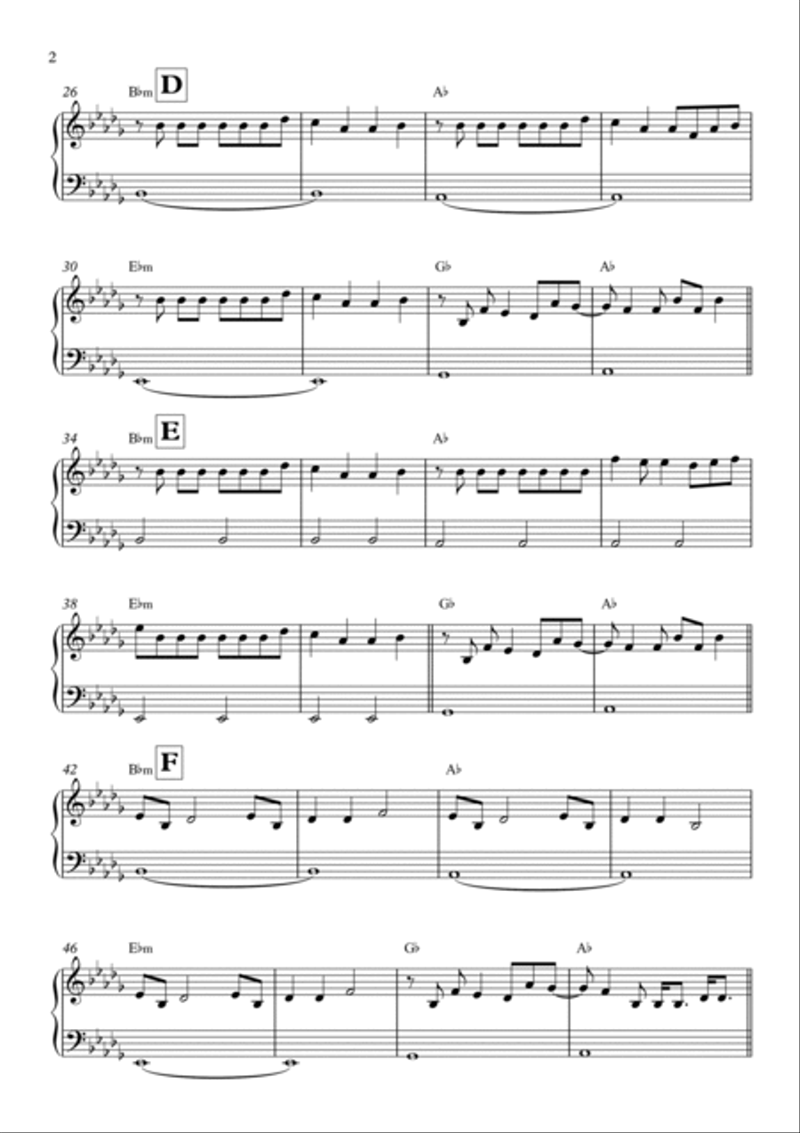 I Can't Stop Me Easy Piano scores gallery preview page 2
