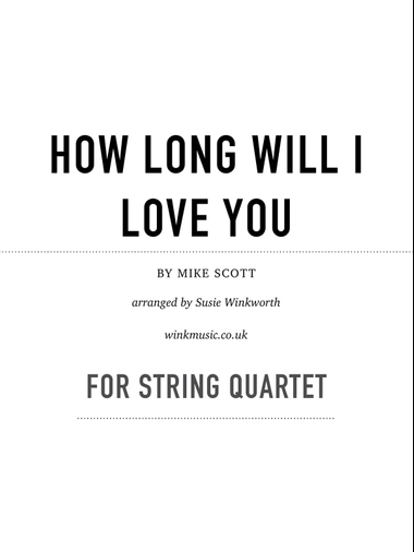 How Long Will I Love You