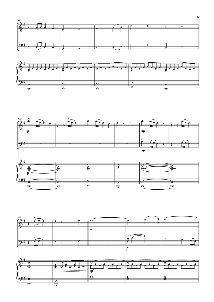 Lovely Lovely Piano Trio scores gallery preview page 5