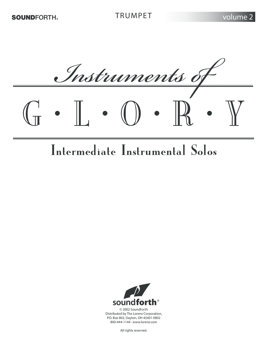 Instruments of Glory, Vol. 2 - Trumpet Insert (Digital Download) Trumpet Solo scores gallery preview page 1