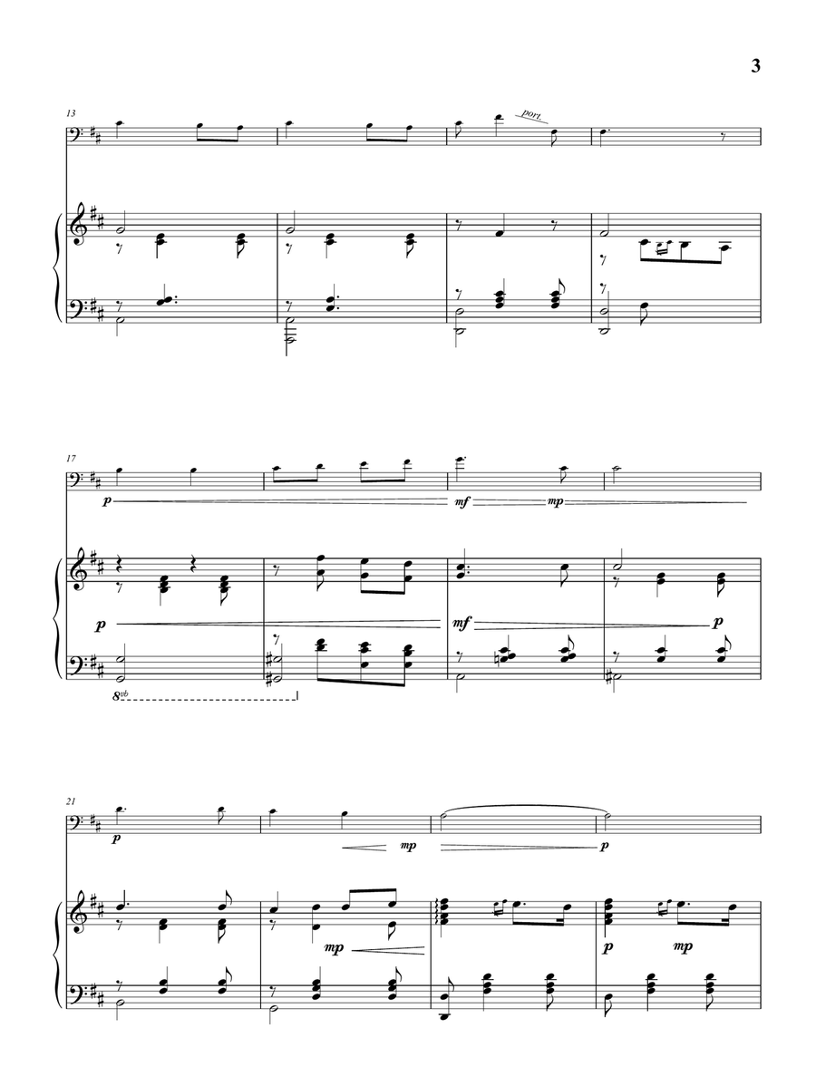 Songs my mother taught me (for Cello and Piano) Piano scores gallery preview page 4