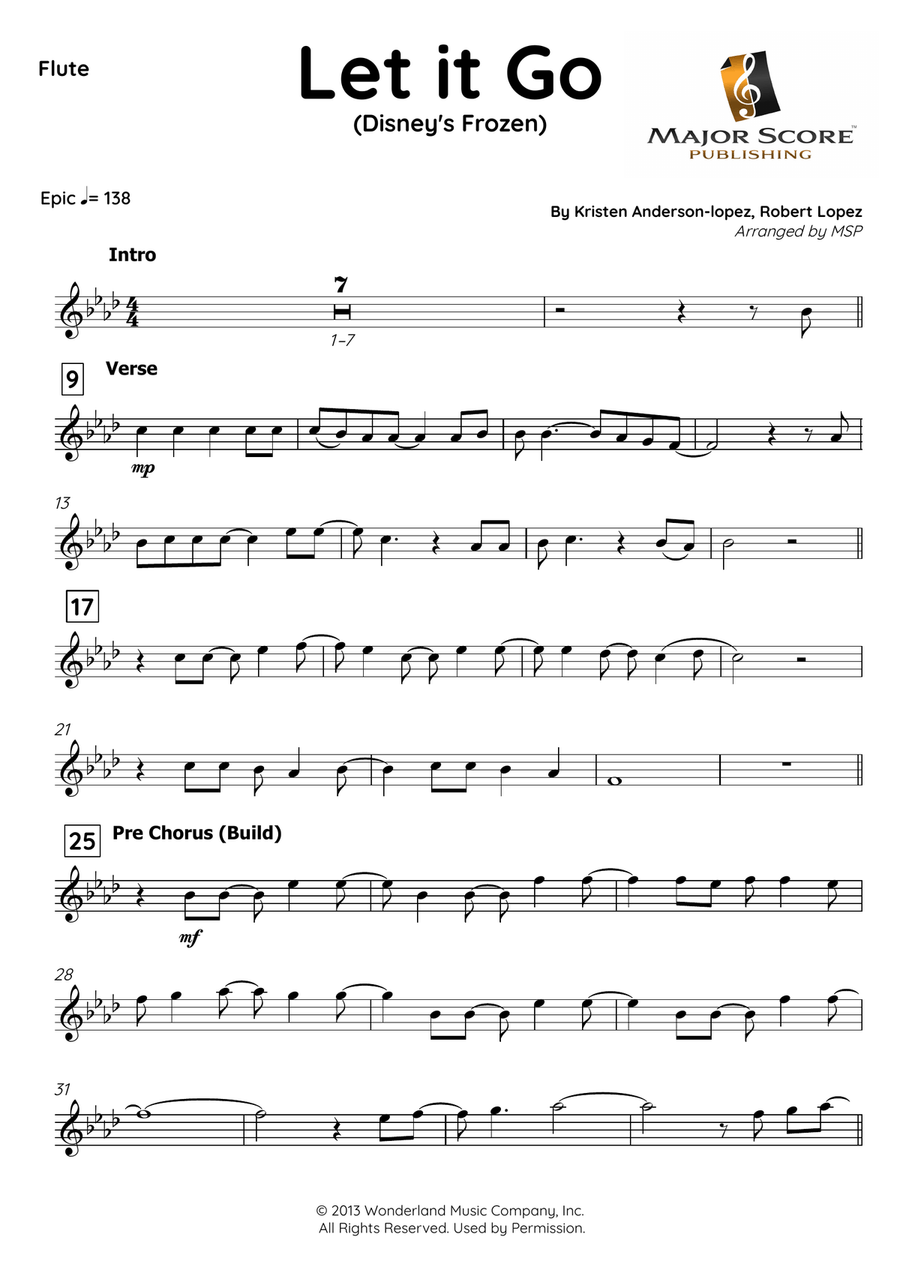 Let It Go Flute scores gallery preview page 2