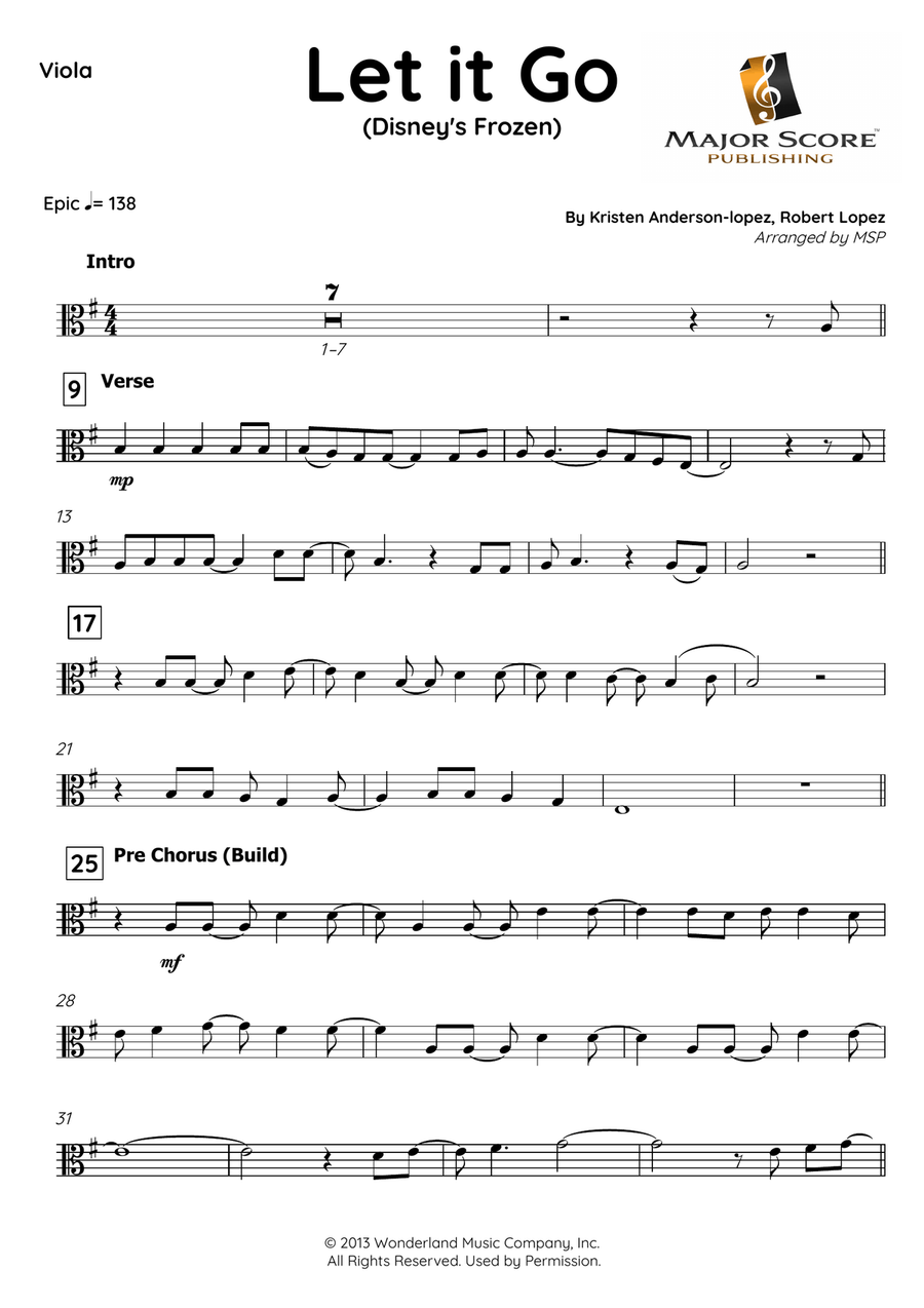 Let It Go Viola scores gallery preview page 2