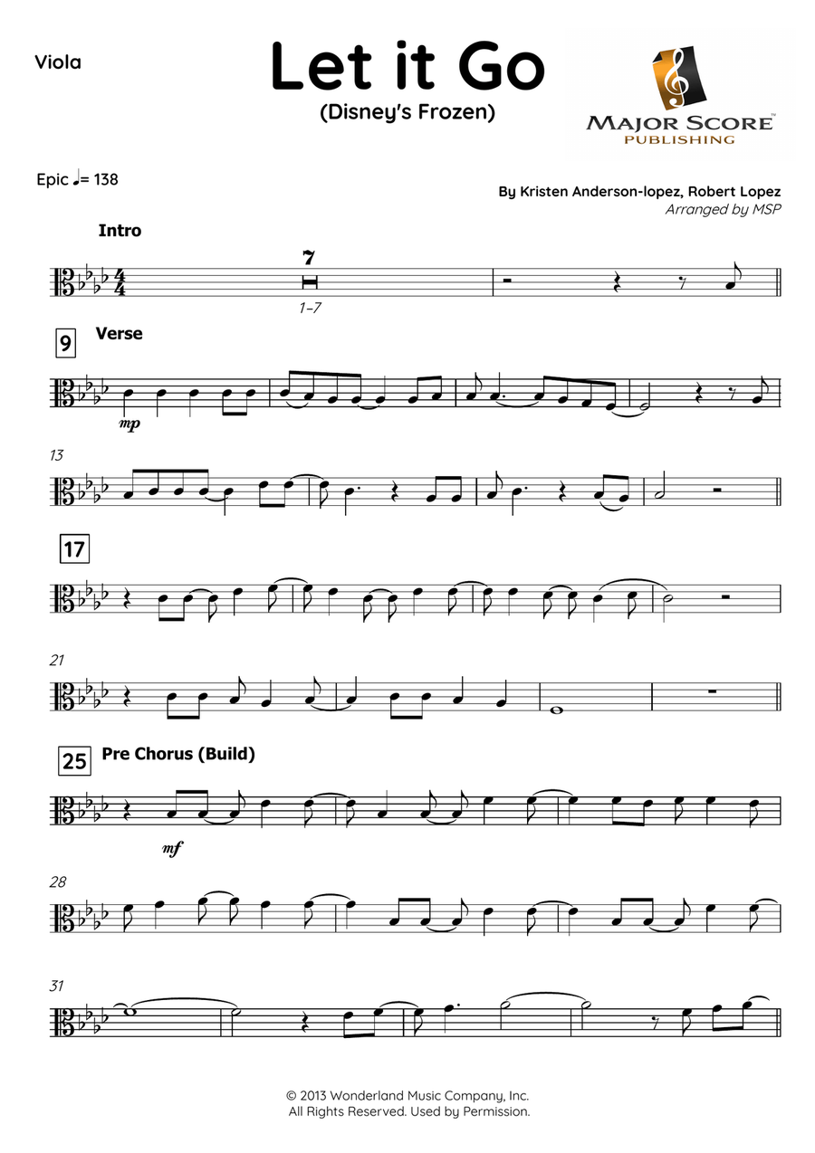 Let It Go Viola scores gallery preview page 2