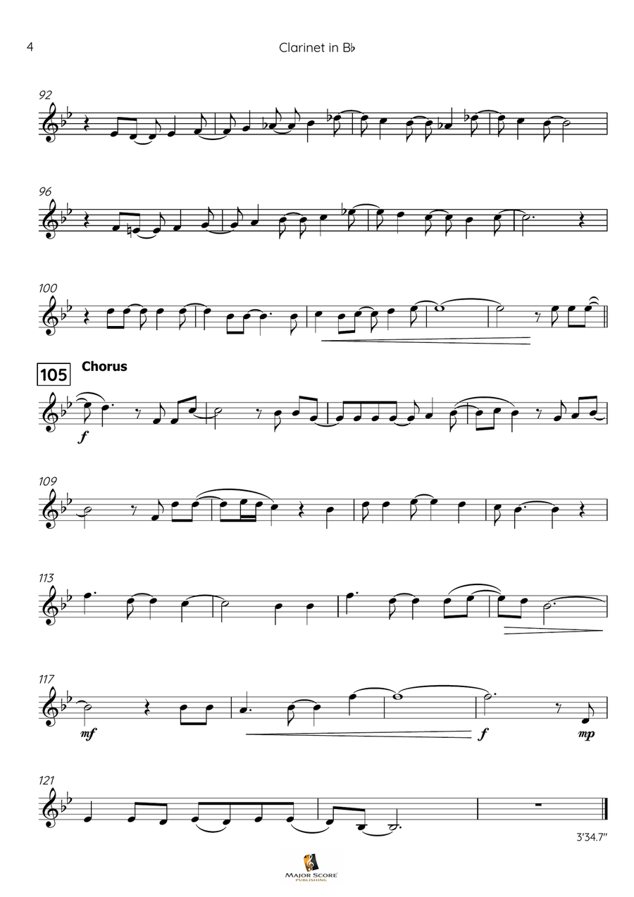 Let It Go B-Flat Clarinet scores gallery preview page 5