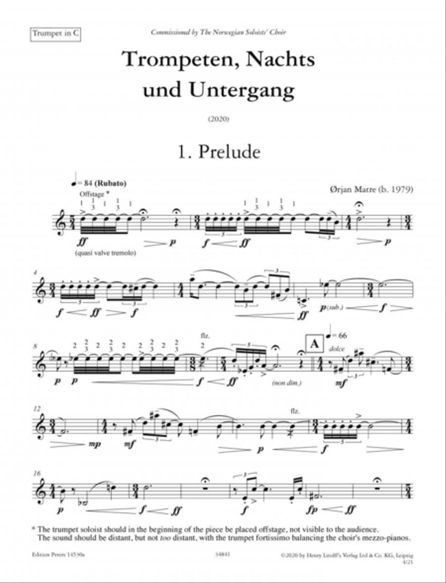Trompeten, Nachts und Untergang Choir scores gallery preview page 2