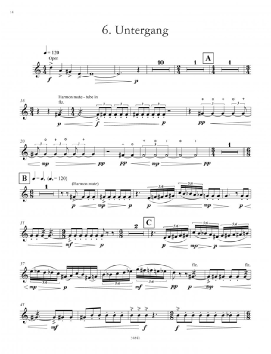 Trompeten, Nachts und Untergang Choir scores gallery preview page 4