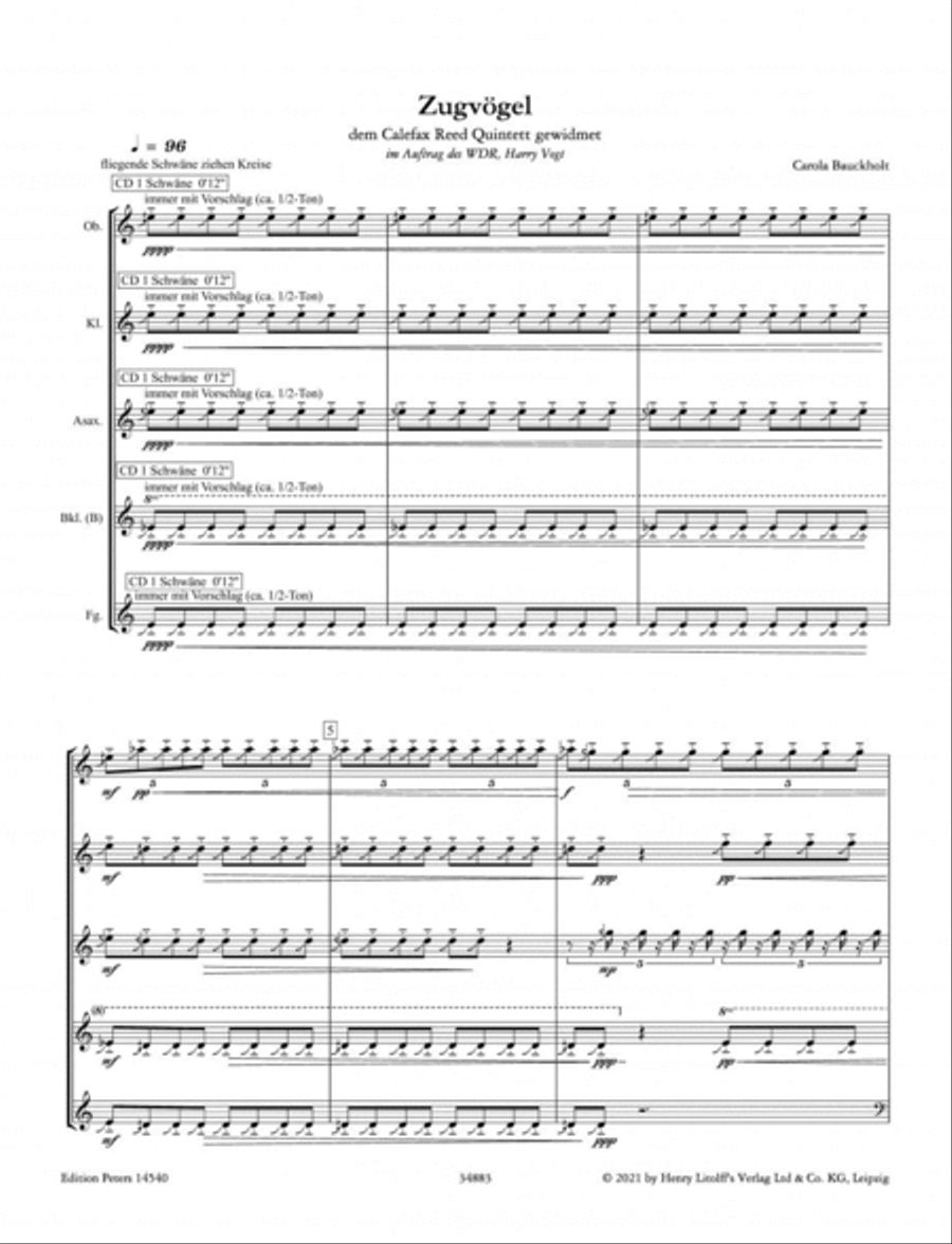 Zugvögel Bassoon scores gallery preview page 2