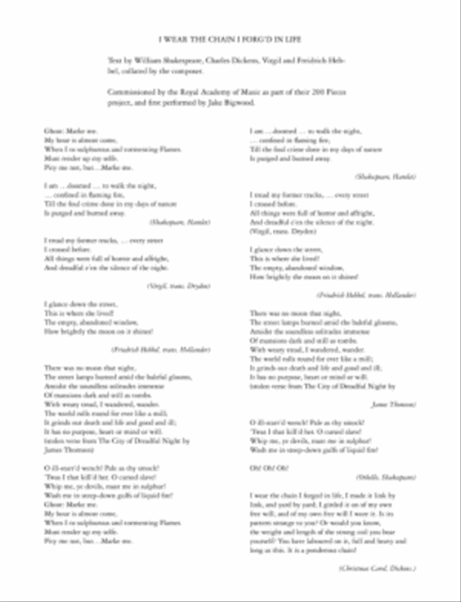 I Wear the Chain I Forg'd in Life Baritone Voice scores gallery preview page 2