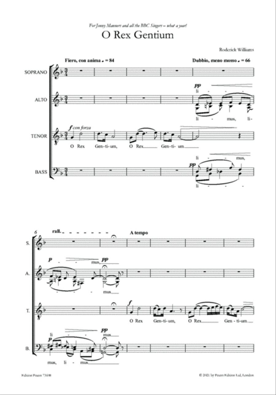 O Rex Gentium O Rex Gentium SSAATTBB scores gallery preview page 3