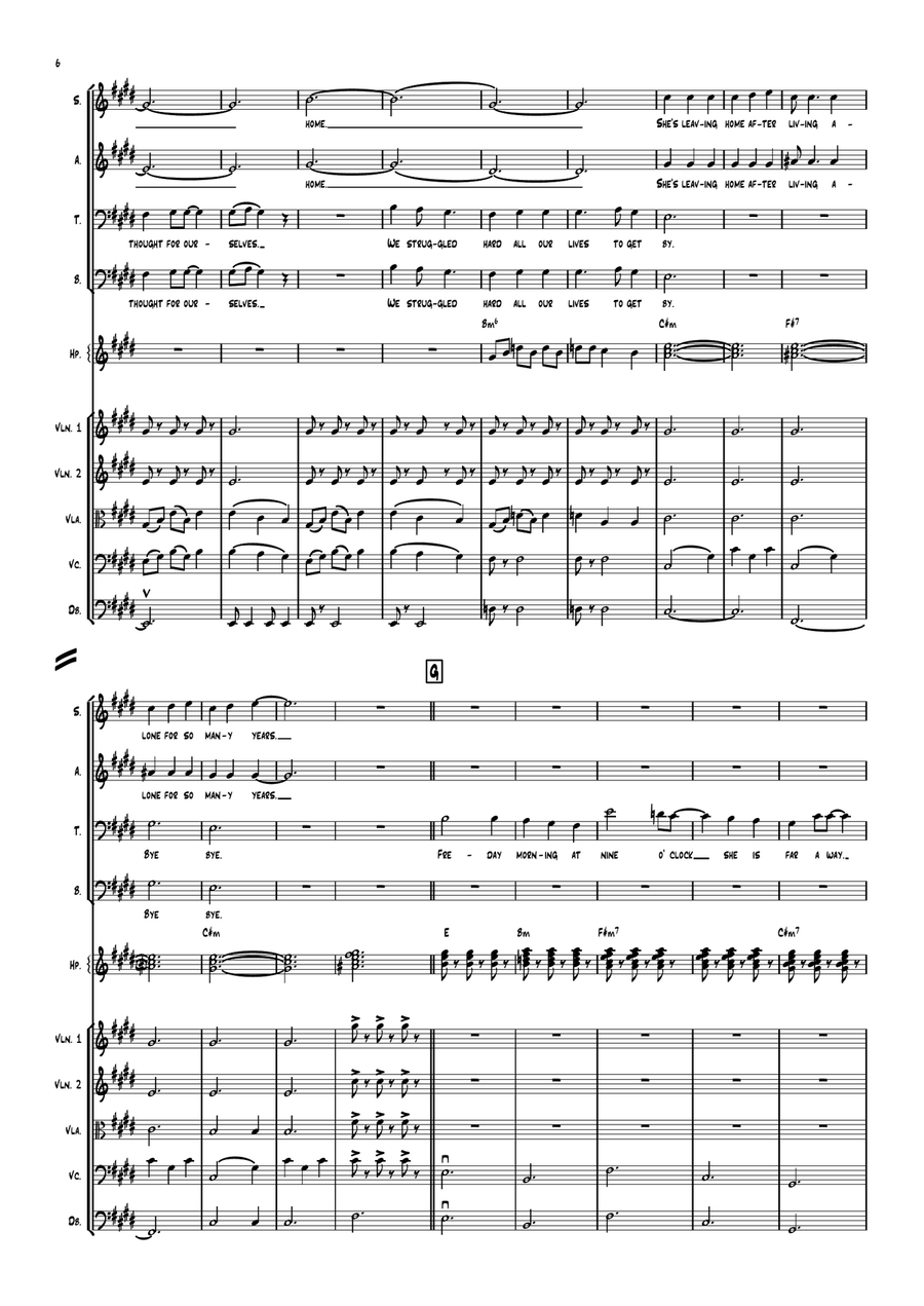 She's Leaving Home She's Leaving Home 4-Part scores gallery preview page 6