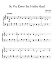 Do You Know the Muffin Man? (Easy piano)