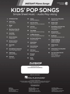 Kids' Pop Songs – Instant Piano Songs Easy Piano scores gallery preview page 3