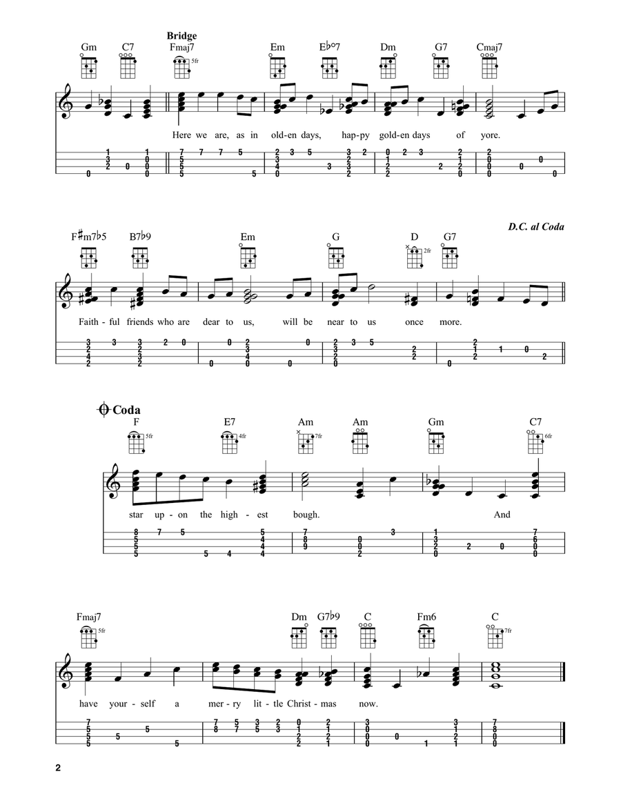Have Yourself A Merry Little Christmas (arr. Fred Sokolow) Ukulele scores gallery preview page 2
