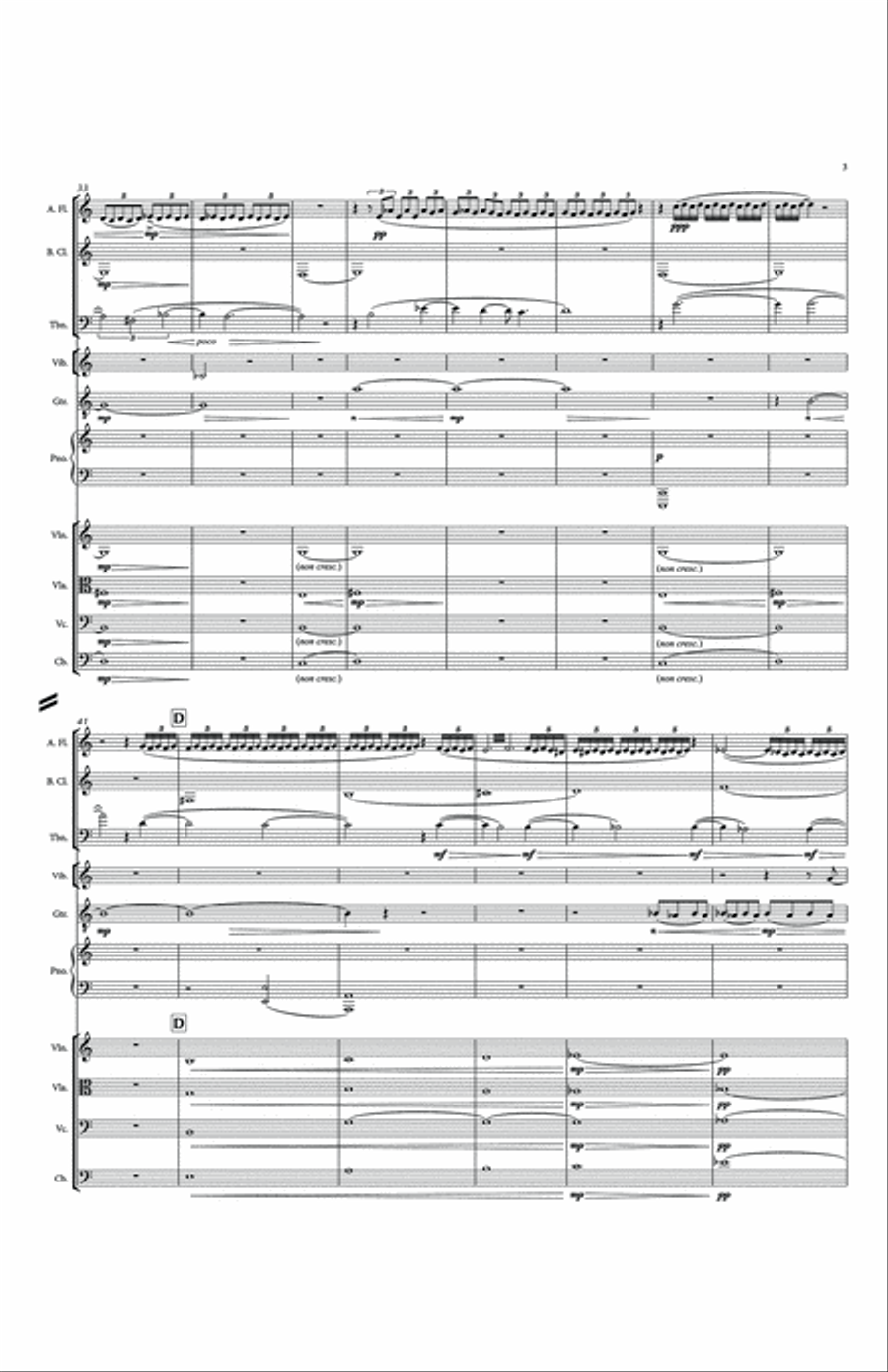 Drones, Variations, Ornaments - Full Score Chamber Orchestra scores gallery preview page 3