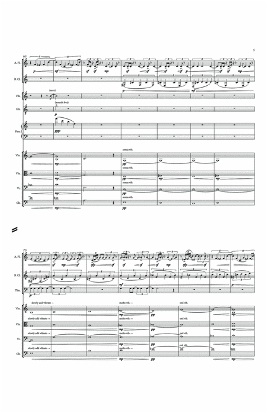 Drones, Variations, Ornaments - Full Score Chamber Orchestra scores gallery preview page 5