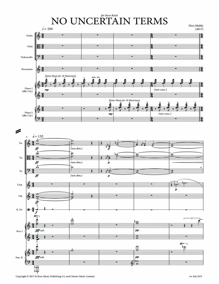 No Uncertain Terms - Score Score scores gallery preview page 1