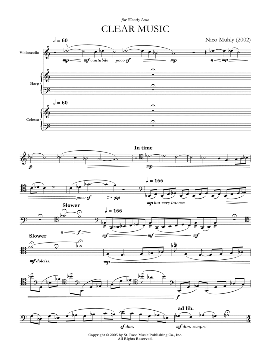 Clear Music - Score Clear Music - Score Score scores gallery preview page 1