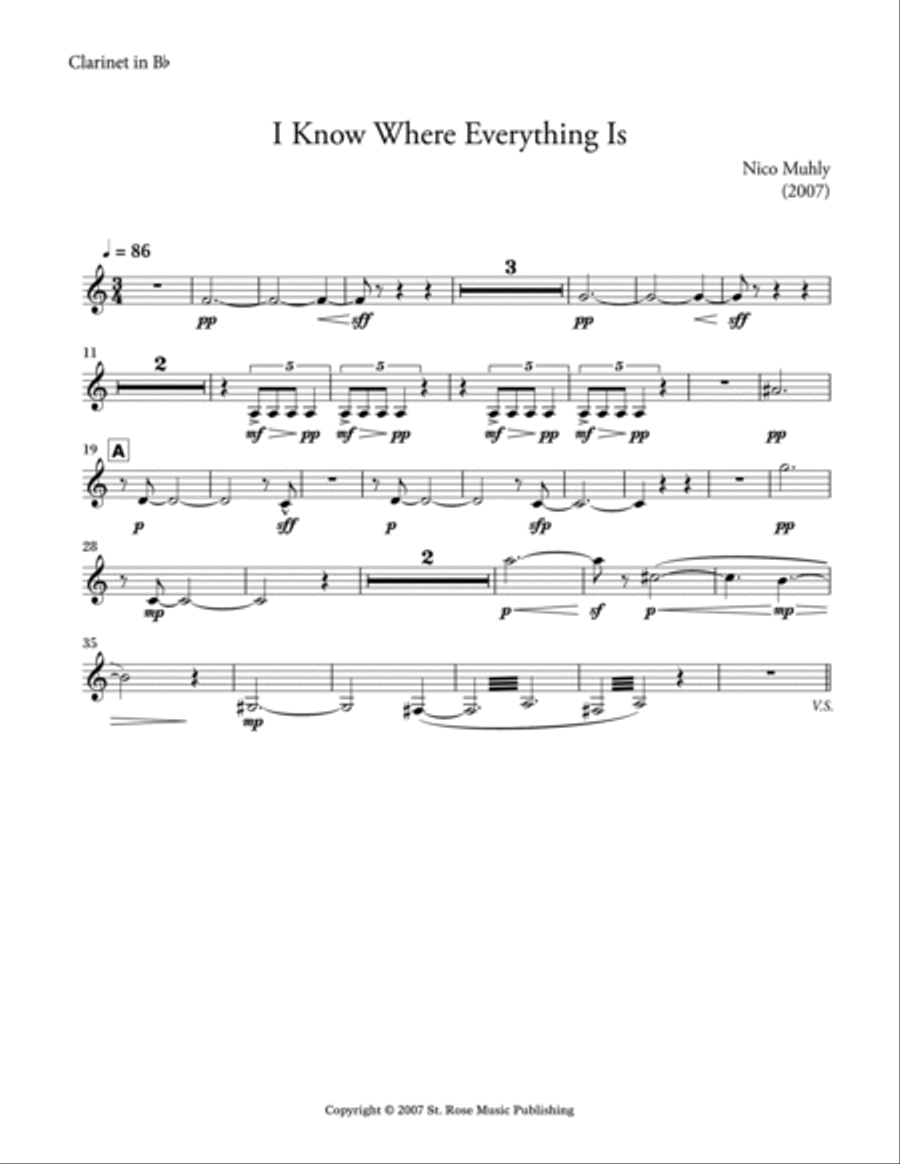 I Know Where Everything Is - Parts School and Community scores gallery preview page 4