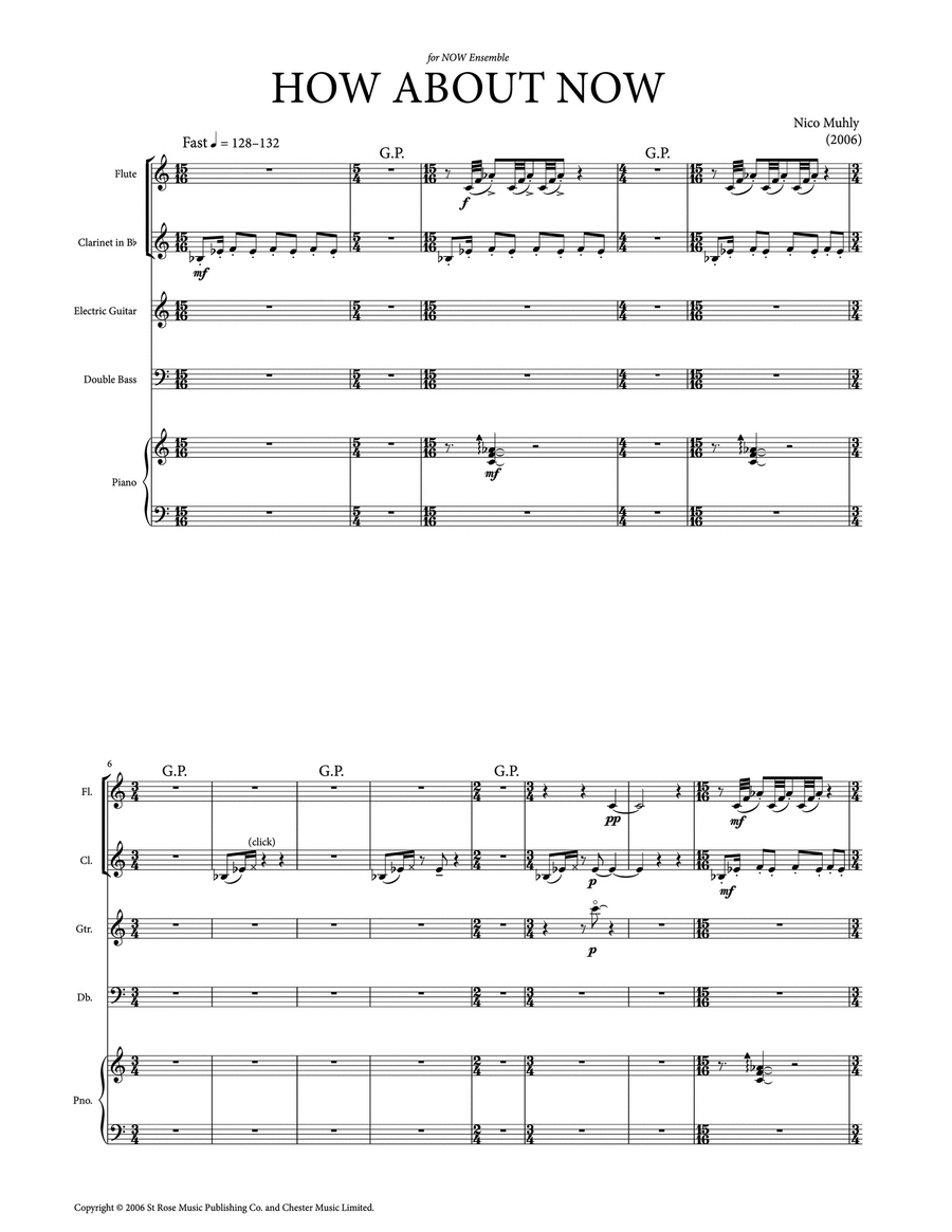 How About Now - Score & Parts Score scores gallery preview page 1