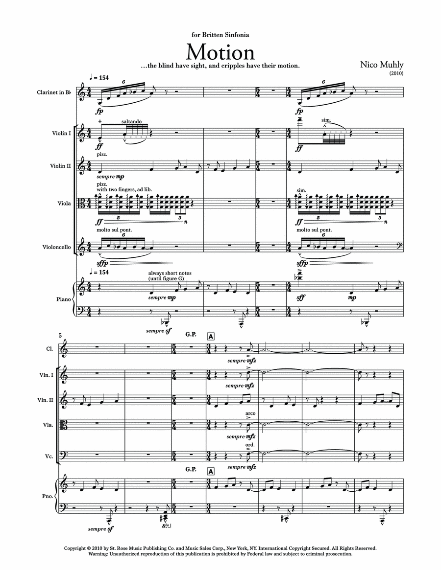 Motion - Score & Parts Motion - Score & Parts Score scores gallery preview page 1