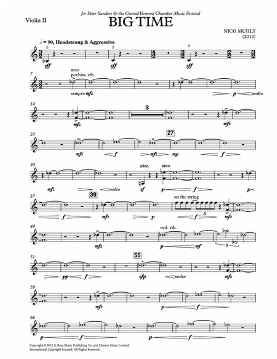 Big Time - Parts Big Time - Parts String Quartet scores gallery preview page 6
