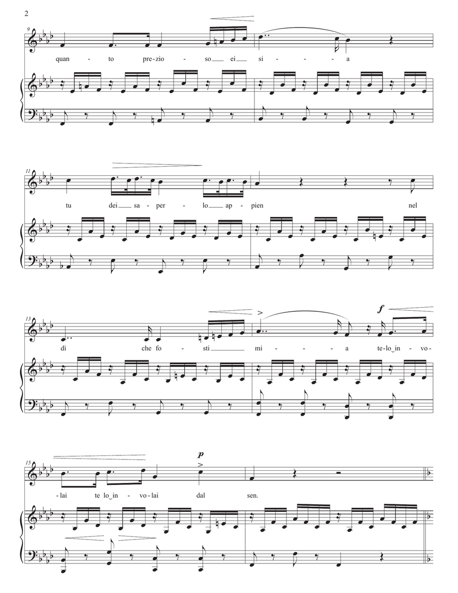 DONIZETTI: Amore e morte (transposed to F minor) Piano, Vocal scores gallery preview page 3