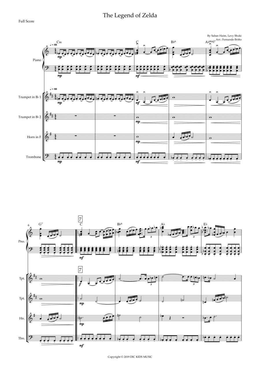 The Legend Of Zelda Horn scores gallery preview page 1