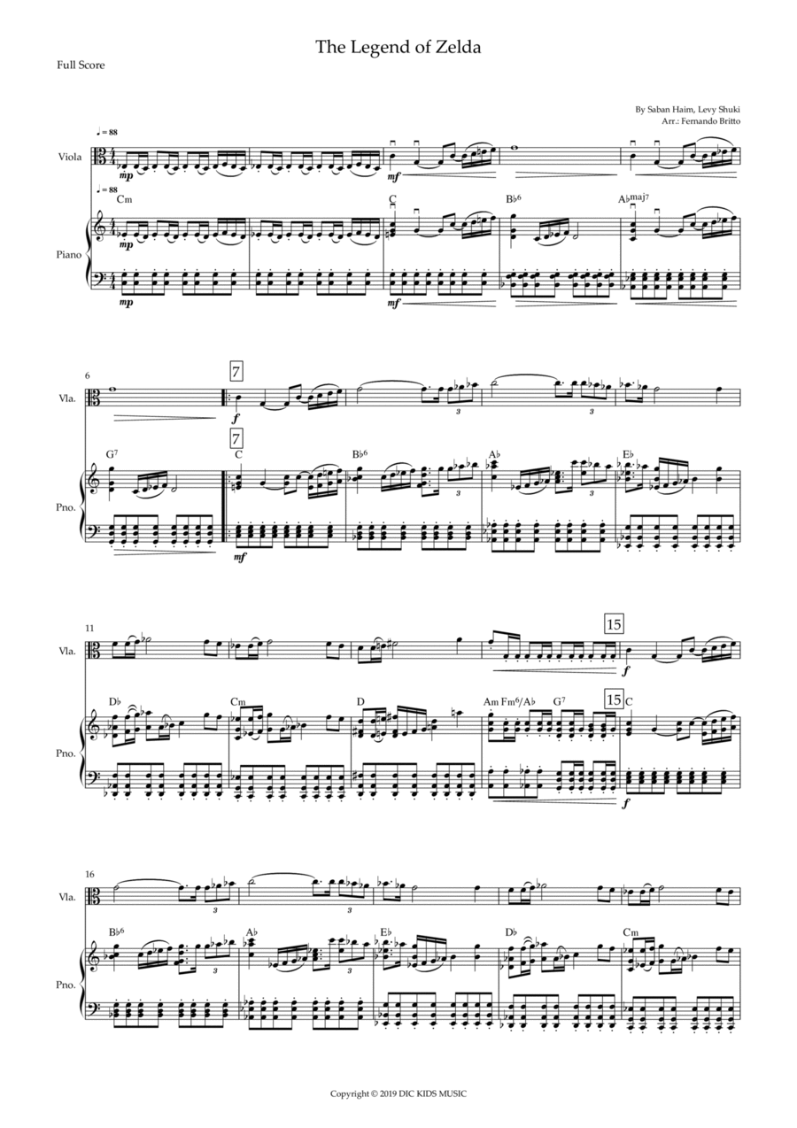The Legend Of Zelda Viola scores gallery preview page 1