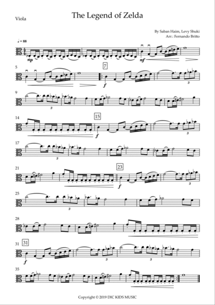 The Legend Of Zelda Viola scores gallery preview page 3