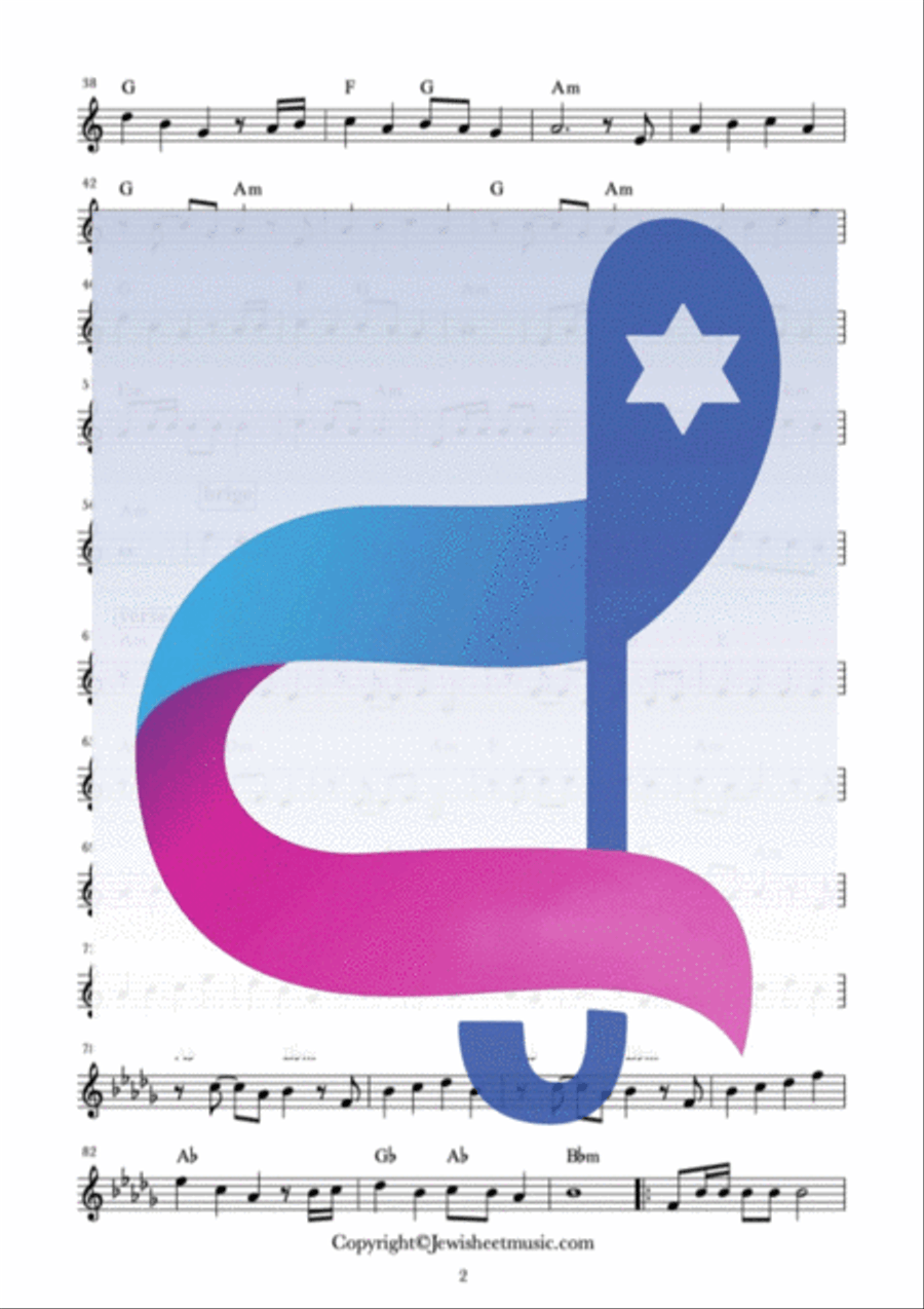 Thank You Hashem by Joey and Yosef Newcomb Piano scores gallery preview page 3