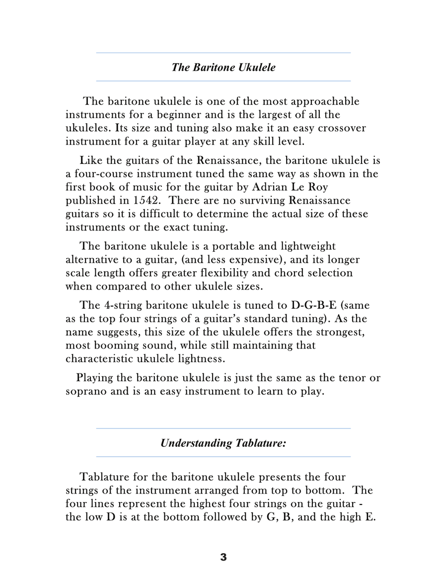 Francesco Molino: Three Sonatas and Six Themes with Variations For Baritone Ukulele Baritone Ukulele scores gallery preview page 5