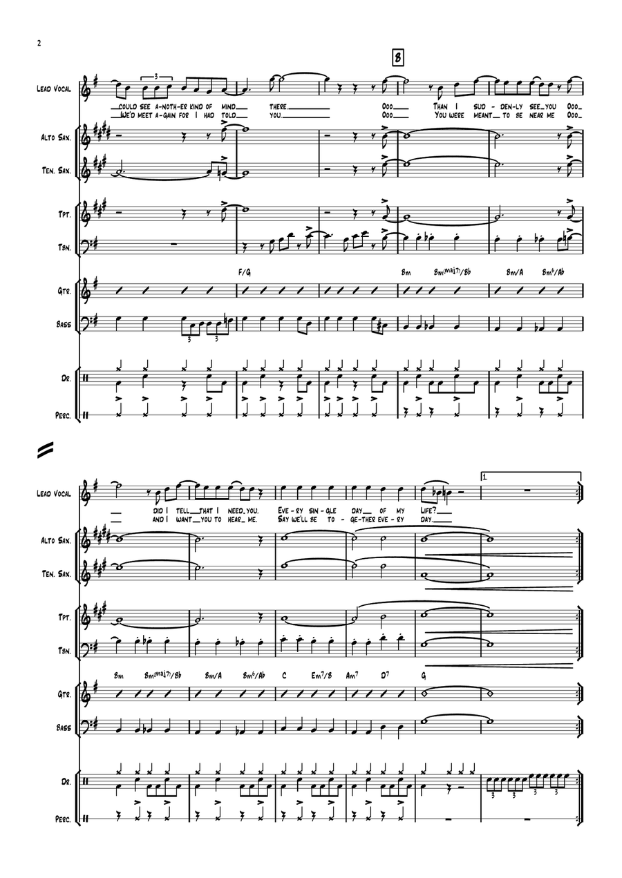 Got To Get You Into My Life Jazz Ensemble scores gallery preview page 2