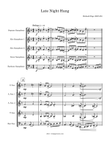 Late Night Hang - Saxophone Quartet