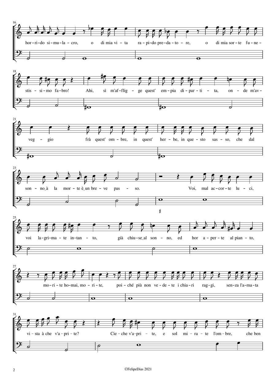 Lamento d'Armida: Dove fuggi crudele? Voice Solo scores gallery preview page 2