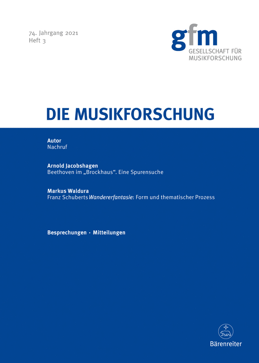 Die Musikforschung, Heft 3/2021 Magazines scores gallery preview page 1