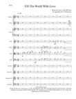 Fill The World With Love - Score Only