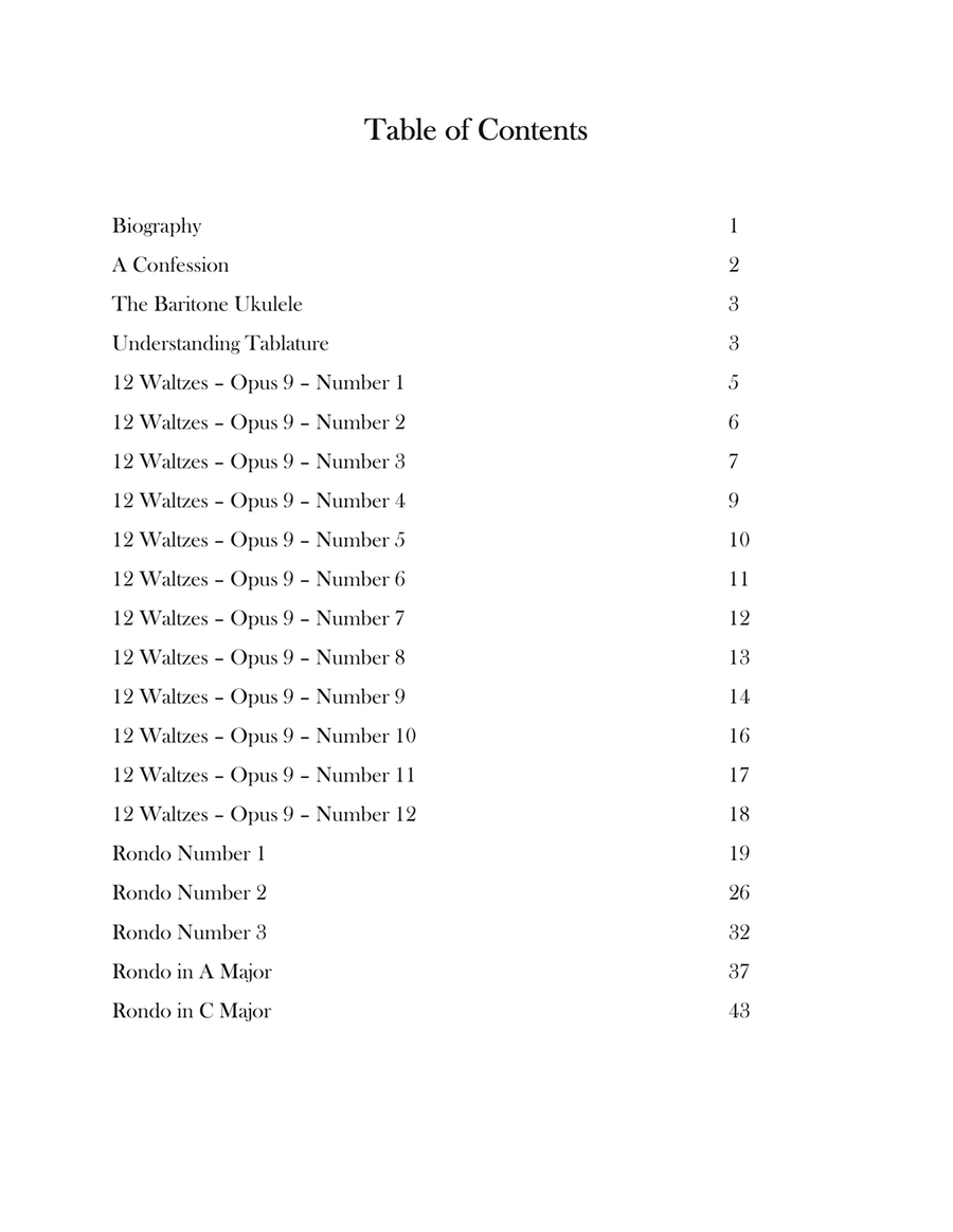 Francesco Molino: 12 Waltzes and 5 Rondo Ukulele scores gallery preview page 2