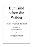 Bunt sind schon die Wälder für Posaunenquartett