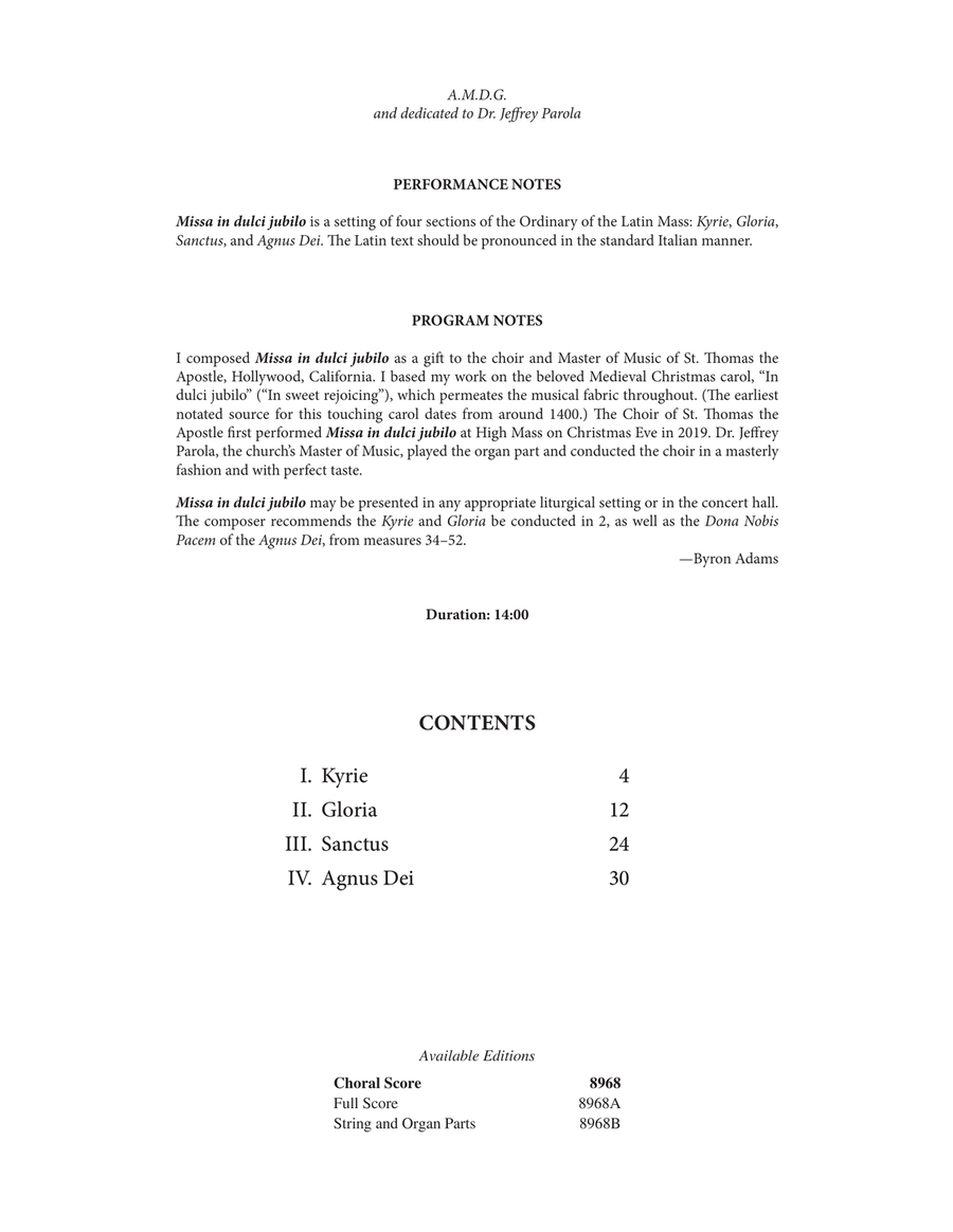 Missa in dulci jubilo Missa in dulci jubilo 4-Part scores gallery preview page 3