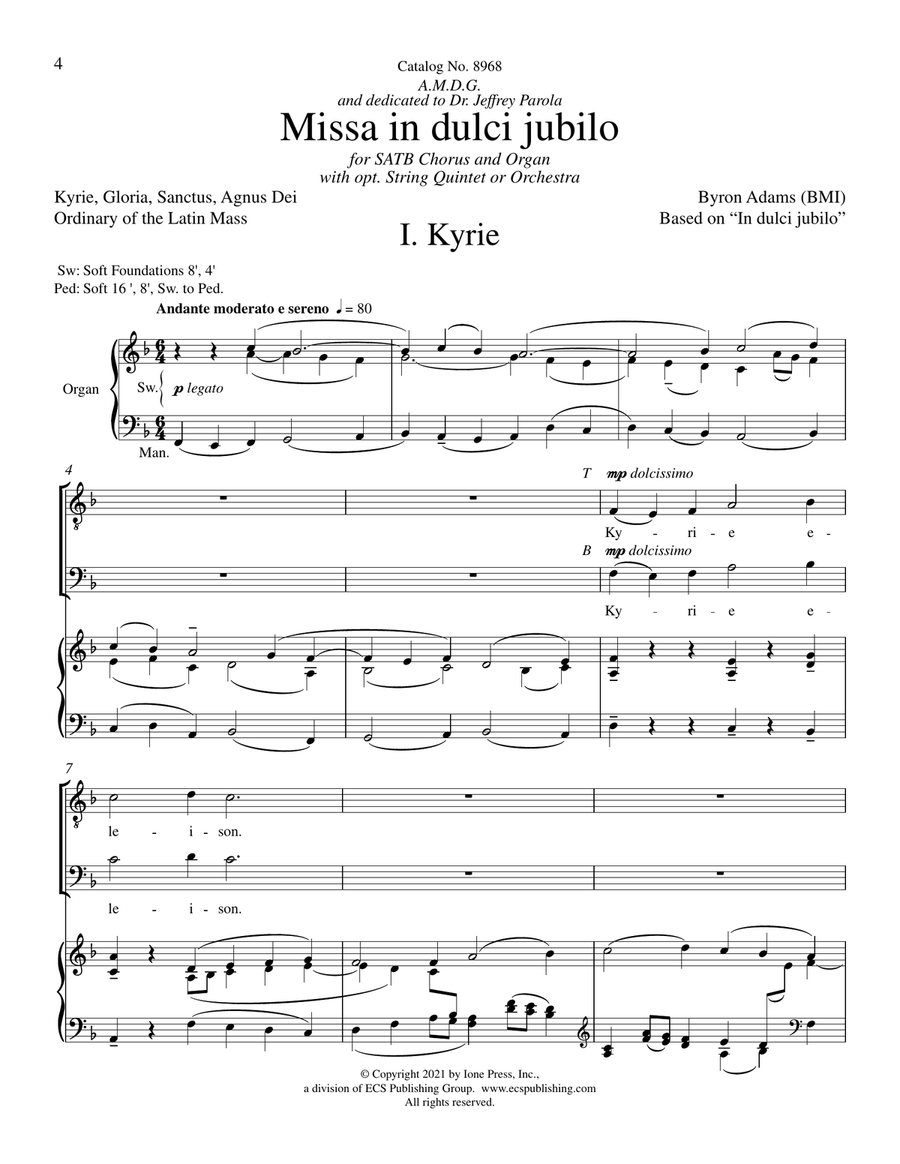Missa in dulci jubilo Missa in dulci jubilo 4-Part scores gallery preview page 4