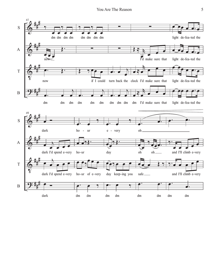 You Are The Reason You Are The Reason 4-Part scores gallery preview page 5