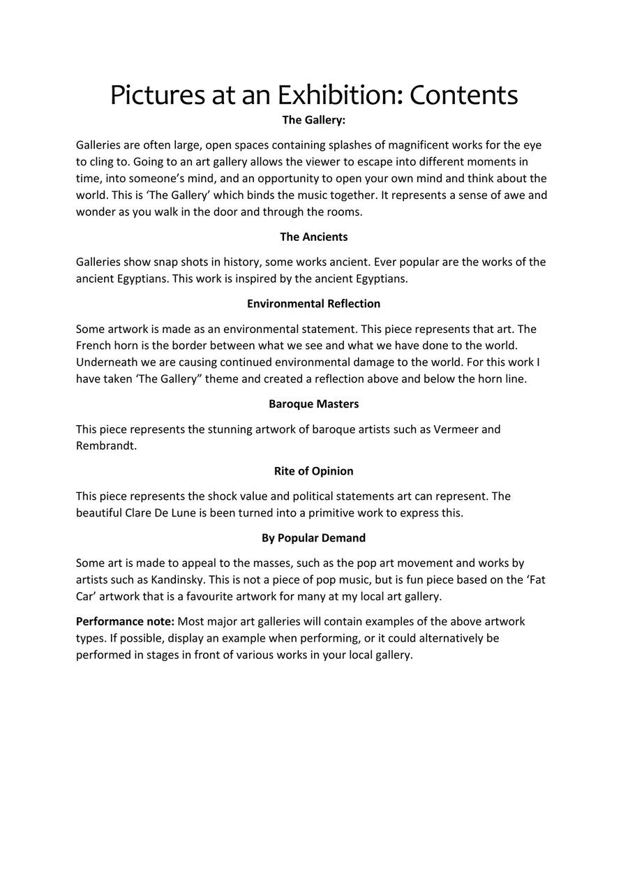 Pictures At An Exhibition Brass Ensemble scores gallery preview page 2