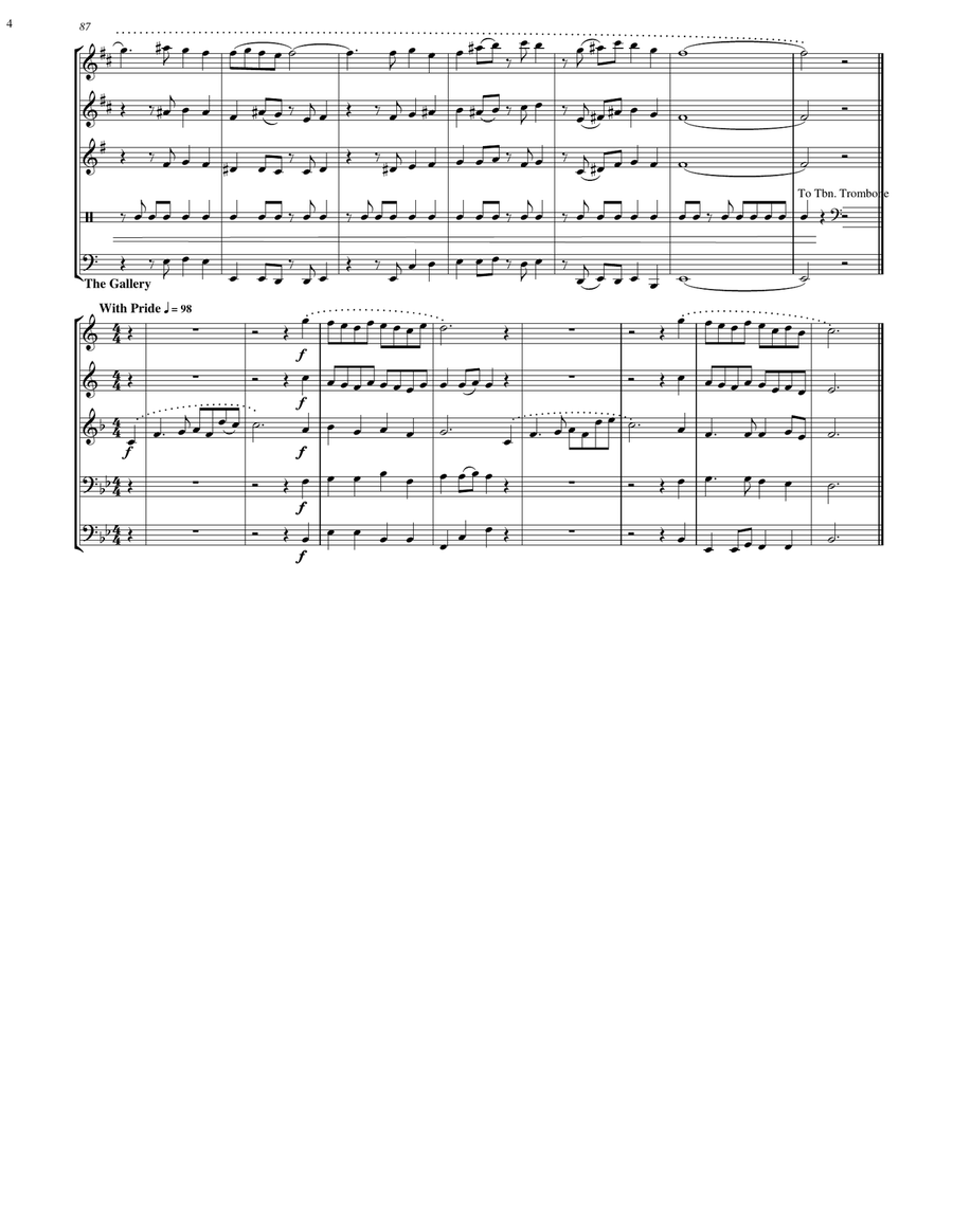 Pictures At An Exhibition Brass Ensemble scores gallery preview page 6