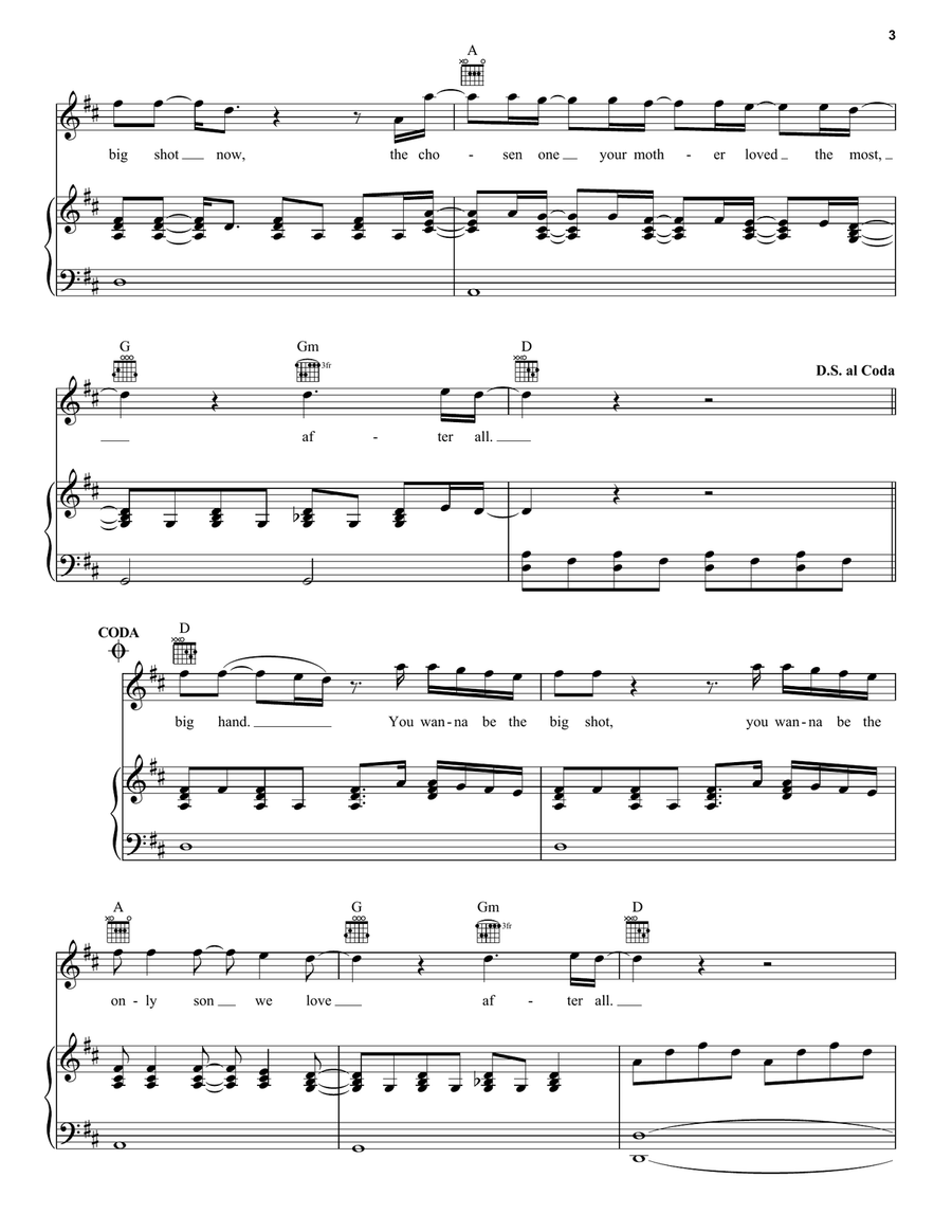 Big Shot Big Shot Piano, Vocal, Guitar scores gallery preview page 3