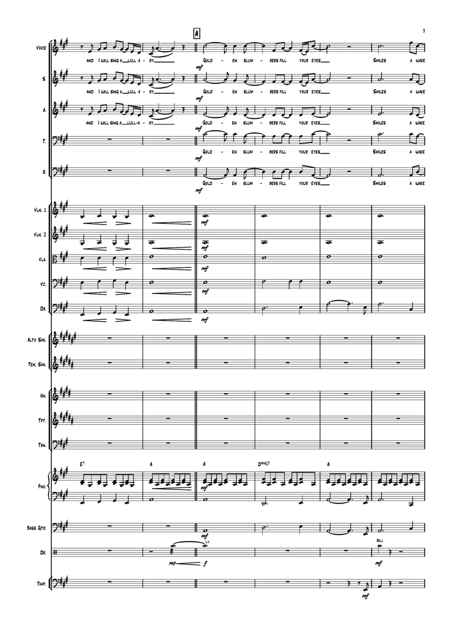 Golden Slumbers/carry That Weight/the End 4-Part scores gallery preview page 3