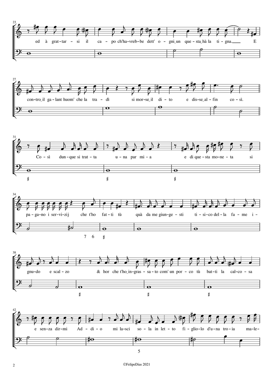 Didone Piangente: Quando che'l buon Troiano Voice Solo scores gallery preview page 2
