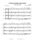 O Haupt Voll Blut und Wunden (O Sacred Head, Now Wounded) arranged for intermediate cello quartet (f